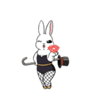 Rabbit with Mask2 (English)（個別スタンプ：36）