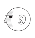 丸顔鼻さん（個別スタンプ：1）