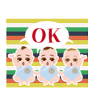 わくわく♪三つ子ベイビーズ（個別スタンプ：4）