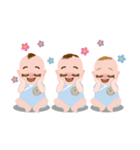 わくわく♪三つ子ベイビーズ（個別スタンプ：9）