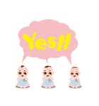 わくわく♪三つ子ベイビーズ（個別スタンプ：16）