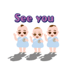 わくわく♪三つ子ベイビーズ（個別スタンプ：24）
