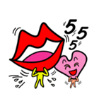 Mouth and heart（個別スタンプ：15）