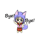 Variety Fox Mustume - small purple（個別スタンプ：12）