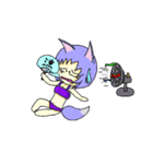 Variety Fox Mustume - small purple（個別スタンプ：15）
