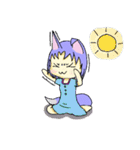 Variety Fox Mustume - small purple（個別スタンプ：22）
