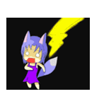 Variety Fox Mustume - small purple（個別スタンプ：25）