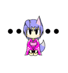 Variety Fox Mustume - small purple（個別スタンプ：26）