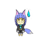 Variety Fox Mustume - small purple（個別スタンプ：27）