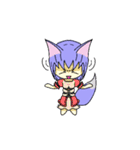 Variety Fox Mustume - small purple（個別スタンプ：30）