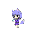 Variety Fox Mustume - small purple（個別スタンプ：34）