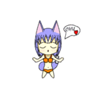 Variety Fox Mustume - small purple（個別スタンプ：35）