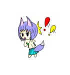 Variety Fox Mustume - small purple（個別スタンプ：38）