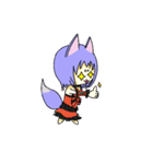 Variety Fox Mustume - small purple（個別スタンプ：40）