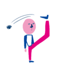 pink man stickers（個別スタンプ：3）