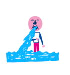 pink man stickers（個別スタンプ：13）