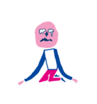 pink man stickers（個別スタンプ：34）