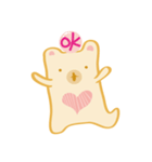Block bear＆Orange rabbit（個別スタンプ：3）