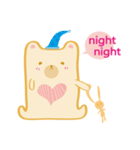 Block bear＆Orange rabbit（個別スタンプ：6）