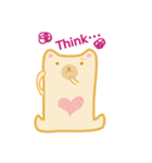 Block bear＆Orange rabbit（個別スタンプ：10）