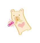 Block bear＆Orange rabbit（個別スタンプ：16）