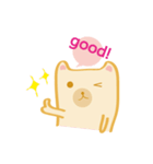 Block bear＆Orange rabbit（個別スタンプ：24）