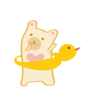 Block bear＆Orange rabbit（個別スタンプ：25）