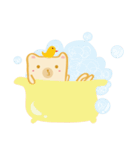 Block bear＆Orange rabbit（個別スタンプ：29）