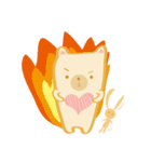 Block bear＆Orange rabbit（個別スタンプ：36）