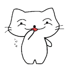 [LINEスタンプ] しろネコ むー太。