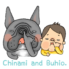 [LINEスタンプ] chinami and Buhio.の画像（メイン）