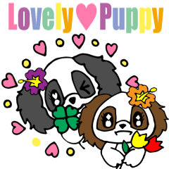 [LINEスタンプ] Lovely Puppy Vol.3 陽気なコッカちゃんの画像（メイン）