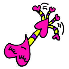 [LINEスタンプ] 愛 love bird(heart)