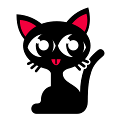 [LINEスタンプ] かわいい黒猫ちゃんの画像（メイン）