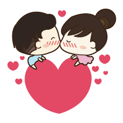 [LINEスタンプ] ムンキとクロコ LOVE LOVE！！