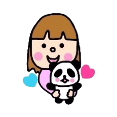 [LINEスタンプ] Girl＆Panda～Part2～の画像（メイン）
