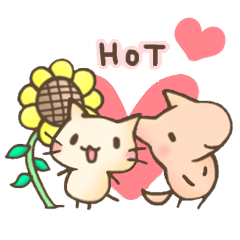 [LINEスタンプ] ホットな日に、お菓子なくしらーず