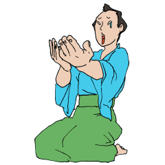 [LINEスタンプ] 謝り侍 お頼み忍者の画像（メイン）