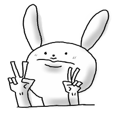 [LINEスタンプ] 九州北部うさぎ
