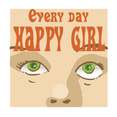 [LINEスタンプ] Every day happy girlの画像（メイン）