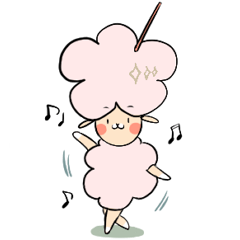 [LINEスタンプ] Dina, a fluffy lamb