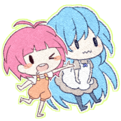 [LINEスタンプ] 遮断ちゃんと依存ちゃん