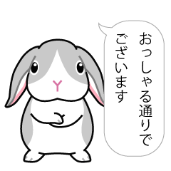 [LINEスタンプ] フキダシ付き垂れ耳兎