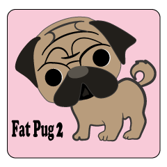 [LINEスタンプ] Fat Pug 2