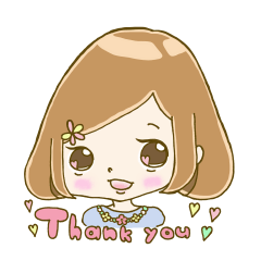 [LINEスタンプ] パステルカラーな女の子と、ときどきクマ