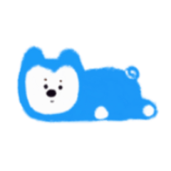 [LINEスタンプ] ブルー犬。