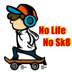 [LINEスタンプ] no life no sk8