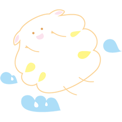 [LINEスタンプ] floating cloud sheep