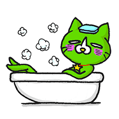 [LINEスタンプ] 青二才な緑ねこ モーコにゃん 2