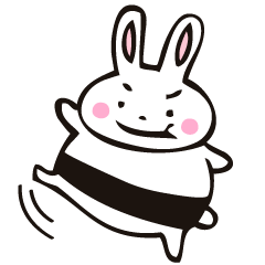 [LINEスタンプ] どすこいウサギ